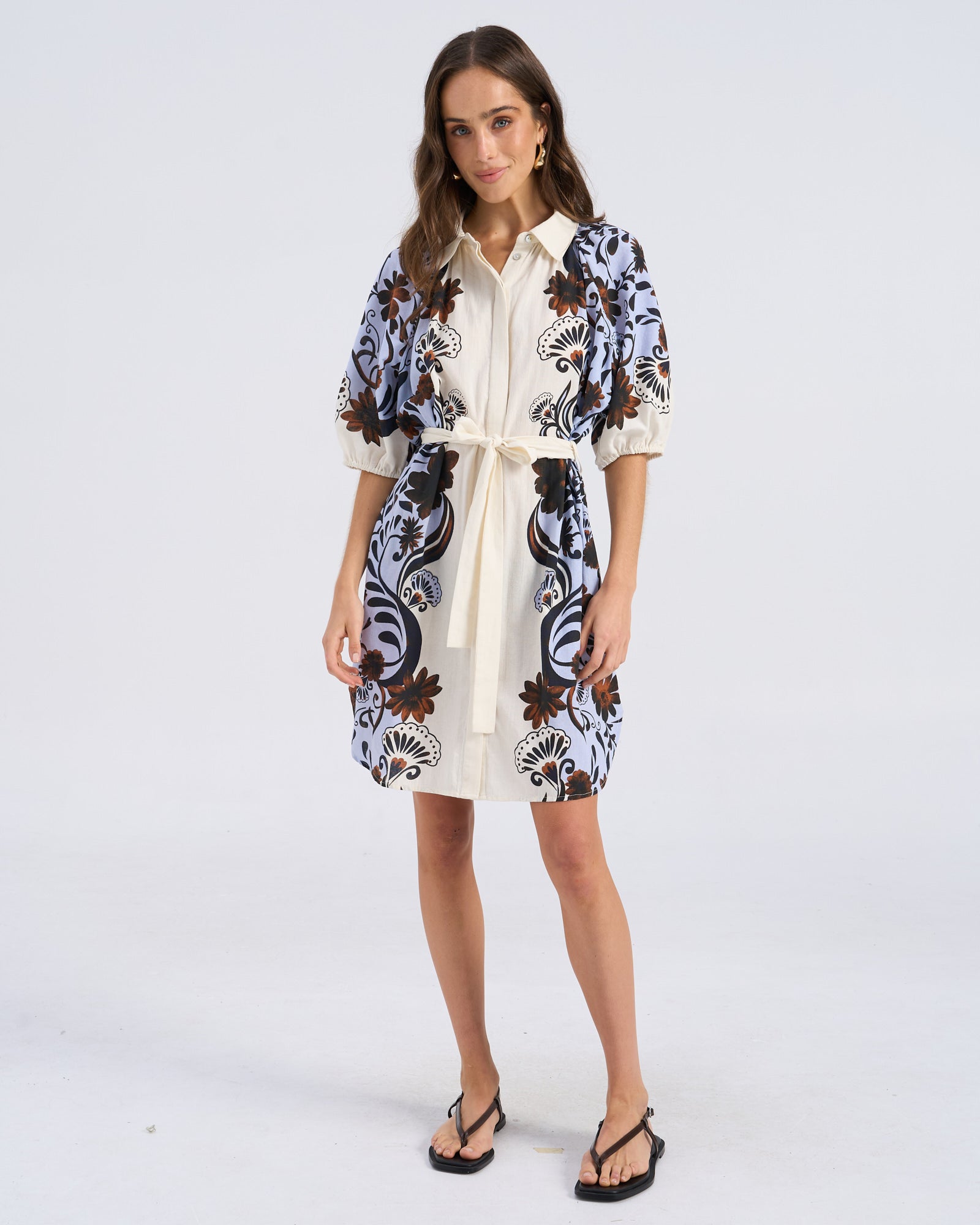 VMAVA PRINTED SHIRT DRESS